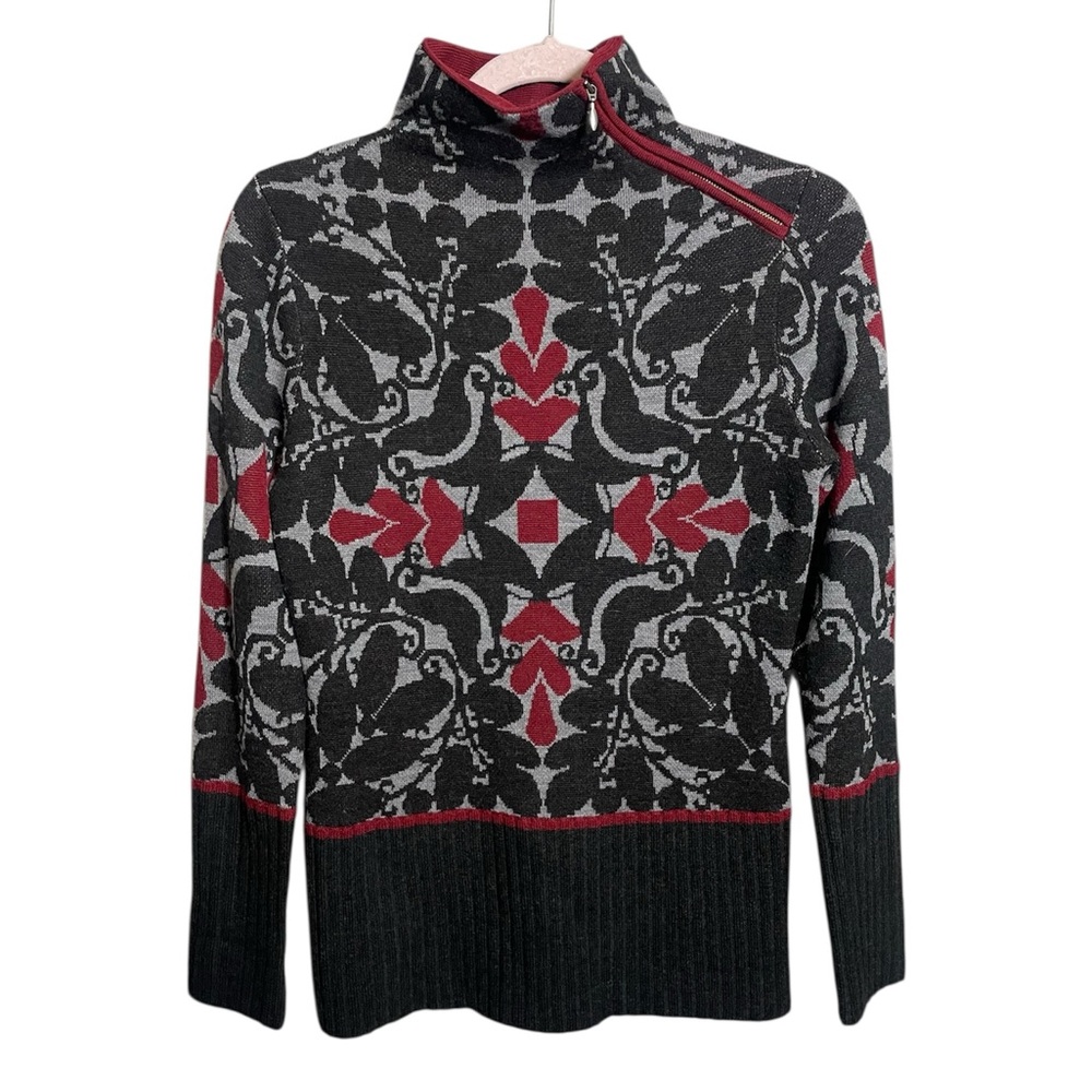Krimson Klover Zip Turtleneck Sweater 100% Wool